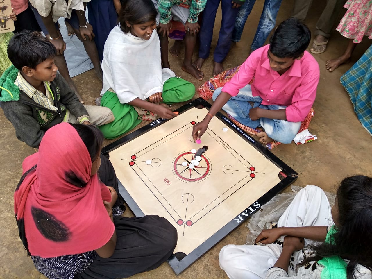 Children engaged in BACHPAN project activities